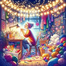 Load image into Gallery viewer, AB Diamond Painting - Full Round - Cozy Handmade Lady (40*40CM)