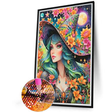 Load image into Gallery viewer, AB Diamond Painting - Full Round - Witch Hat Girl (40*60CM)