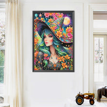 Load image into Gallery viewer, AB Diamond Painting - Full Round - Witch Hat Girl (40*60CM)
