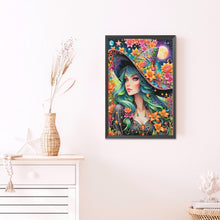 Load image into Gallery viewer, AB Diamond Painting - Full Round - Witch Hat Girl (40*60CM)