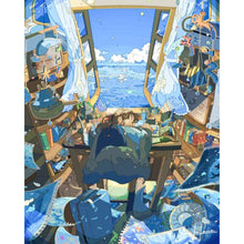 Load image into Gallery viewer, AB Diamond Painting - Full Round - Girl At The Desk (40*50CM)