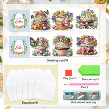 Load image into Gallery viewer, 6Pcs Birthday Diamond Handmade Card Diamond Daily Wish Card for Adults Beginners
