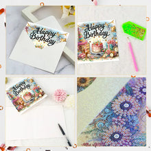 Load image into Gallery viewer, 6Pcs Birthday Diamond Handmade Card Diamond Daily Wish Card for Adults Beginners