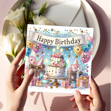 Load image into Gallery viewer, 6Pcs Birthday Diamond Handmade Card Diamond Daily Wish Card for Adults Beginners