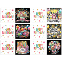Load image into Gallery viewer, 6Pcs Birthday Diamond Handmade Card Diamond Daily Wish Card for Adults Beginners
