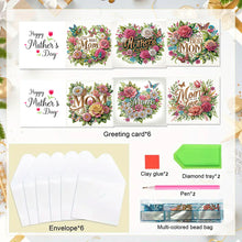 Load image into Gallery viewer, 6Pcs Birthday Diamond Handmade Card Diamond Daily Wish Card for Adults Beginners