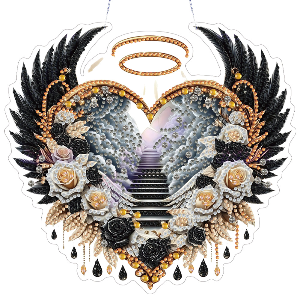 Acrylic Diamond Painting Hanging Pendant Rhinestone Diamond Art Window Pendants