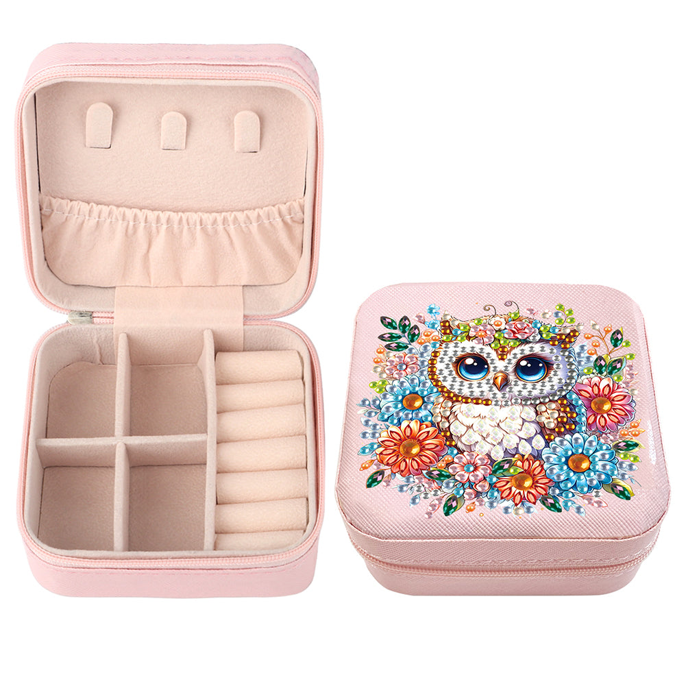Special Shape Little Girl Diamond Art Organizer Box for Necklaces Earrings Rings
