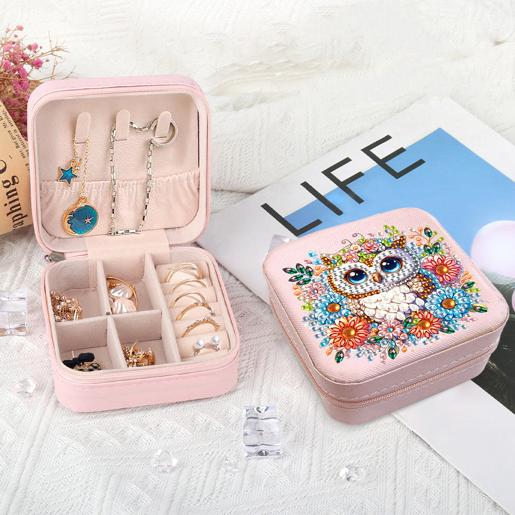 Special Shape Little Girl Diamond Art Organizer Box for Necklaces Earrings Rings
