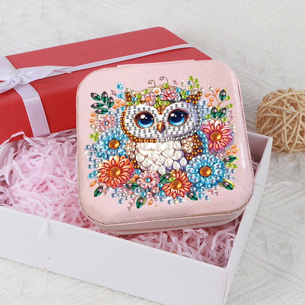 Special Shape Little Girl Diamond Art Organizer Box for Necklaces Earrings Rings