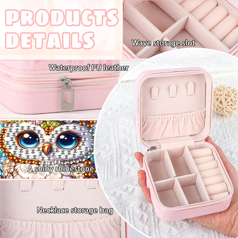 Special Shape Little Girl Diamond Art Organizer Box for Necklaces Earrings Rings