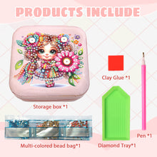 Load image into Gallery viewer, Special Shape Little Girl Diamond Art Organizer Box for Necklaces Earrings Rings