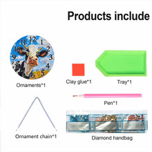 Load image into Gallery viewer, Acrylic Special Shape Animals 5D Diamond Painting Clock Art Craft for Home Decor