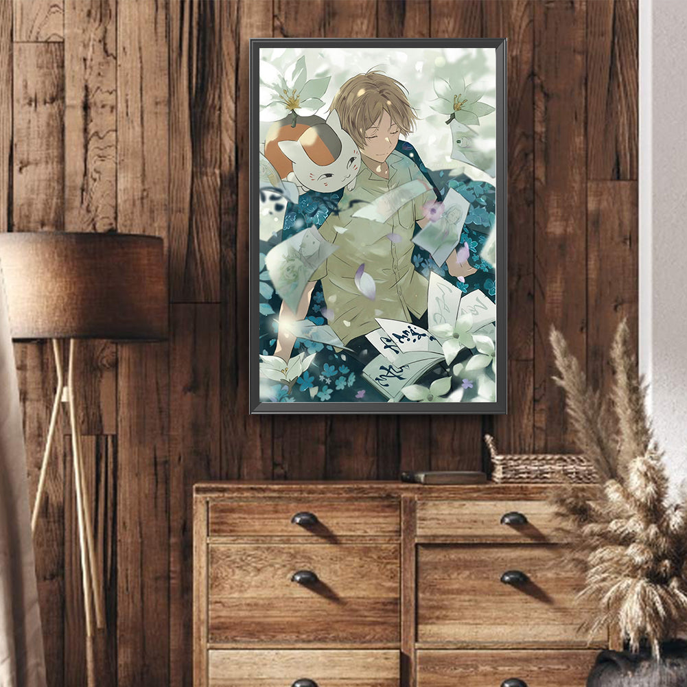 Diamond Painting - Full Round - Natsume Cat Teacher And The Book Of Friends (40*60CM)