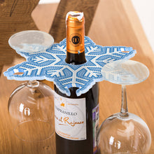 Load image into Gallery viewer, Snowflake Diamond Painting Wine Glass Rack DIY Wine Glass Holder Storage Rack