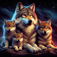 Load image into Gallery viewer, Diamond Painting - Full Round - Wolf Family (40*40CM)