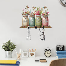 Load image into Gallery viewer, Acrylic Vase Bouquet Diamond Art Hanging Hooks A Row of 3 Hooks DIY Crafts Decor