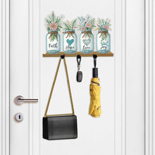 Load image into Gallery viewer, Acrylic Vase Bouquet Diamond Art Hanging Hooks A Row of 3 Hooks DIY Crafts Decor