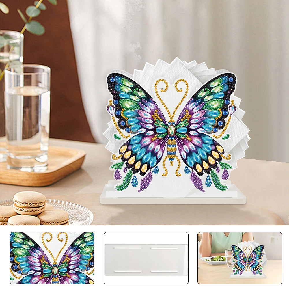 Acrylic Animals 5D DIY Diamond Art Paper Towel Storage Rack Decor for Home Decor