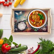 Load image into Gallery viewer, Diamond Painting Wooden Serving Tray with Handles Diamond Painting Dining Plate