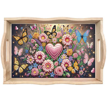 Load image into Gallery viewer, Diamond Painting Wooden Serving Tray with Handles Diamond Painting Dining Plate