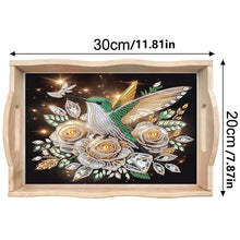 Load image into Gallery viewer, Diamond Painting Wooden Serving Tray with Handles Diamond Painting Dining Plate