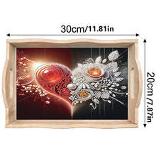 Load image into Gallery viewer, Diamond Painting Wooden Serving Tray with Handles Diamond Painting Dining Plate