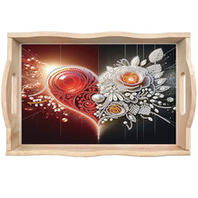 Load image into Gallery viewer, Diamond Painting Wooden Serving Tray with Handles Diamond Painting Dining Plate