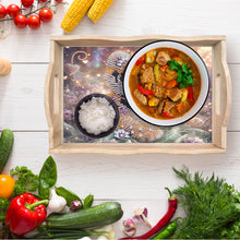 Load image into Gallery viewer, Diamond Painting Wooden Serving Tray with Handles Diamond Painting Dining Plate