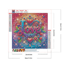 Load image into Gallery viewer, Diamond Painting - Full Round - Colorful Abstract Art Love (30*30CM)