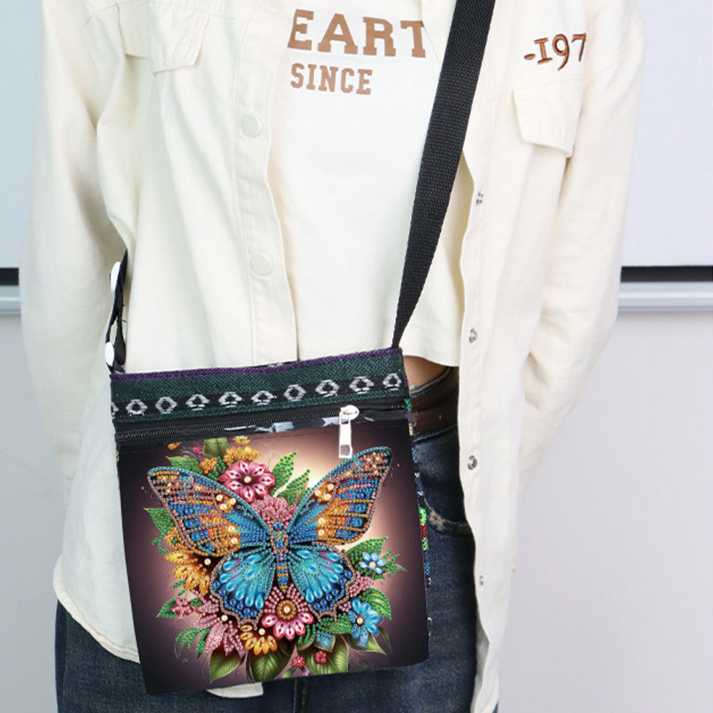 Flowers Animals 5D DIY Diamond Painting Shopper Bag Diamond Handmade Satchel Bag