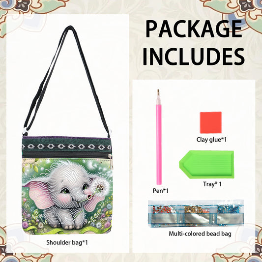 Flowers Animals 5D DIY Diamond Painting Shopper Bag Diamond Handmade Satchel Bag