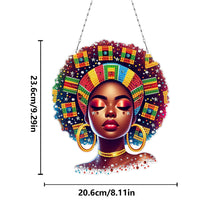 Load image into Gallery viewer, Indian Woman 5D DIY Diamond Painting Dots Pendant for Garden Window Decor