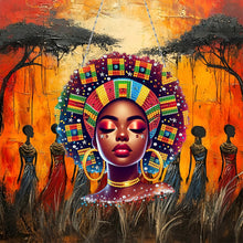 Load image into Gallery viewer, Indian Woman 5D DIY Diamond Painting Dots Pendant for Garden Window Decor