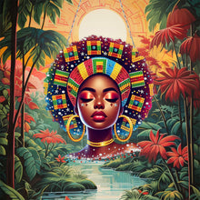 Load image into Gallery viewer, Indian Woman 5D DIY Diamond Painting Dots Pendant for Garden Window Decor