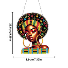 Load image into Gallery viewer, Indian Woman 5D DIY Diamond Painting Dots Pendant for Garden Window Decor