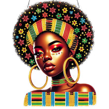 Load image into Gallery viewer, Indian Woman 5D DIY Diamond Painting Dots Pendant for Garden Window Decor