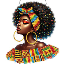 Load image into Gallery viewer, Indian Woman 5D DIY Diamond Painting Dots Pendant for Garden Window Decor