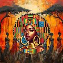 Load image into Gallery viewer, Indian Woman 5D DIY Diamond Painting Dots Pendant for Garden Window Decor