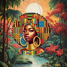 Load image into Gallery viewer, Indian Woman 5D DIY Diamond Painting Dots Pendant for Garden Window Decor