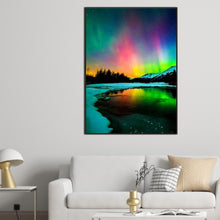 Load image into Gallery viewer, Diamond Painting - Full Square - Aurora In The Dark Night (50*70CM)