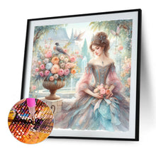 Load image into Gallery viewer, Diamond Painting - Full Round - Rococo Girl And Flower (40*40CM)