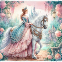 Load image into Gallery viewer, Diamond Painting - Full Round - Rococo Girl And Flower (40*40CM)