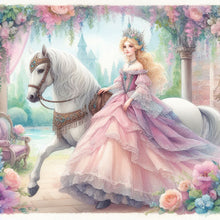 Load image into Gallery viewer, Diamond Painting - Full Round - Rococo Girl And Flower (40*40CM)