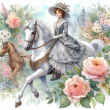 Load image into Gallery viewer, Diamond Painting - Full Round - Rococo Girl And Flower (40*40CM)