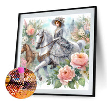 Load image into Gallery viewer, Diamond Painting - Full Round - Rococo Girl And Flower (40*40CM)