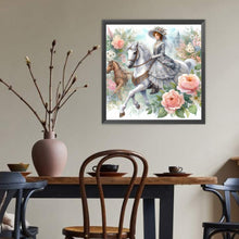 Load image into Gallery viewer, Diamond Painting - Full Round - Rococo Girl And Flower (40*40CM)