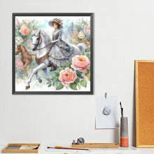 Load image into Gallery viewer, Diamond Painting - Full Round - Rococo Girl And Flower (40*40CM)