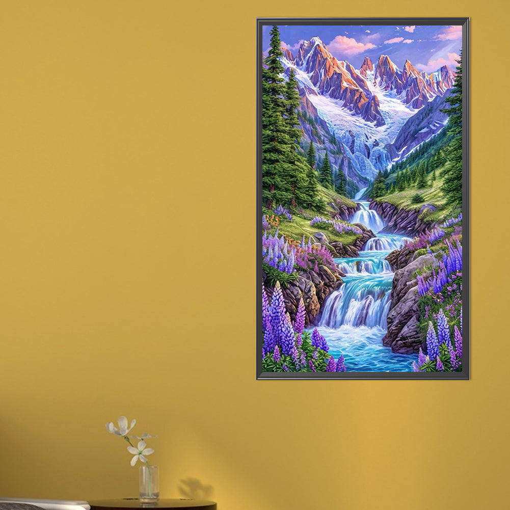 AB Diamond Painting - Full Round - Flowers In The Mountains And Streams (40*70CM)