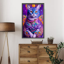 Load image into Gallery viewer, AB Diamond Painting - Full Round - Purple Cat (40*65CM)